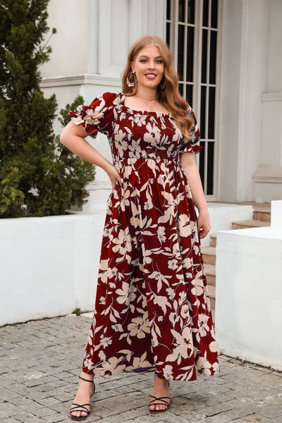 Large Bohemian Print Casual Dress