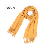 Bristle Fringed Solid Color Scarf