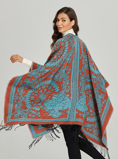 Autumn and Winter Scarves Ladies Retro National Wind Shawl