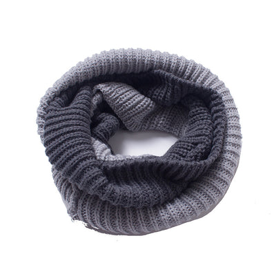 Knitted Wool Splicing Warm Scarf