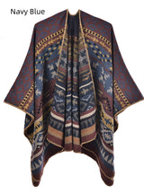 Knitted Split Bohemian Cloak Shawl