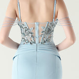 Memraid Spaghetti Straps Appliques Prom Dress