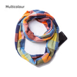 Thickened Pullover Plaid Zipper Pocket Scarf