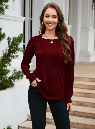Casual Long-sleeved Round Neck Pullover Sweater