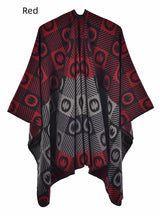 Fashion Letter Split Jacquard Shawl