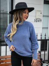 Turtleneck Solid Color High Neck Sweater