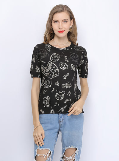 Retro Round Neck Turtleneck Sweater