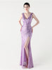 Mermaid Sequins V-neck Prom Dress