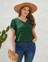 Loose Casual V-neck Short Sleeve T-shirt