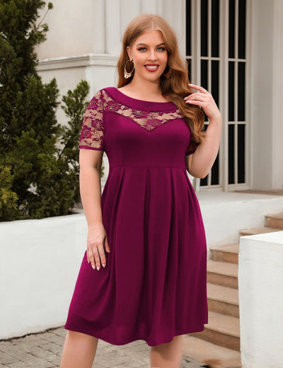 Hollow Lace Casual Loose Dress