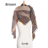 Women Large Plaid Square Scarf