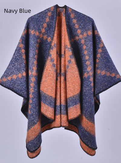 Cashmere Split Thick Warm Shawl