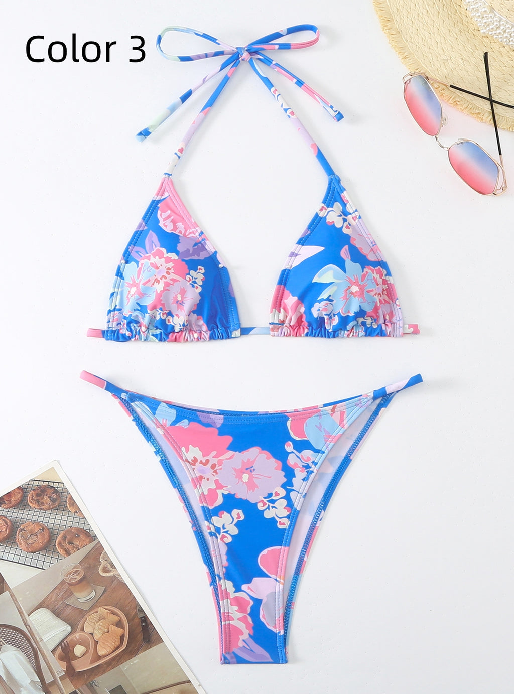 Three-piece Bikini Printed Split Women's Swimsuit Suit