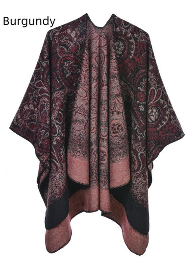 Retro National Wind Split Warm Cloak