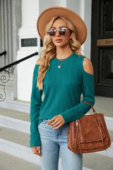 Round Neck Loose Long Sleeve T-shirt