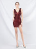 V-neck Sequins Sleeveless Mini Prom Dress