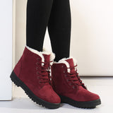 Women Warm Flat-heeled Snow Boots