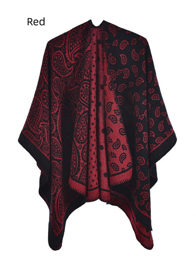 Cloak Capable of Wear Large Scarf on Both Sides