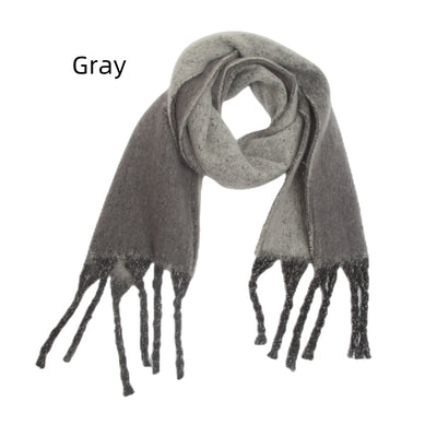 Thick Tassels Thickened Scarf