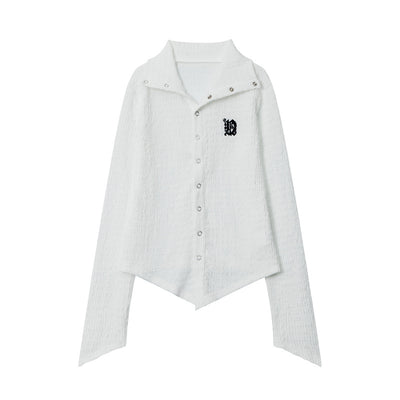 Lapel Long Sleeve Shirt T-shirt