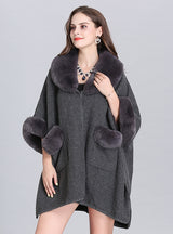 Large Size Cardigan Loose Lapel Pocket Cloak