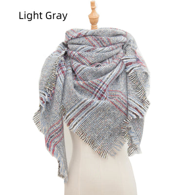 Bristle Large Plaid Square Scarf Shawl