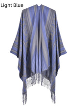 Jacquard Shawl Split Thick Cloak
