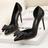 Shallow-mouth Pointed Bow High-heeled Shoes