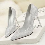 Pointed Diamond Rhinestone Wedding Shoes