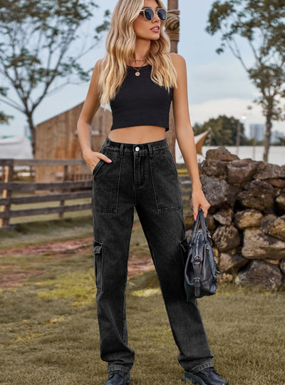 Women Casual Elastic Waist Jeans