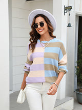Crew Neck Stripes Sweater
