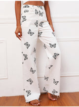 Loose Casual High Waist Straight Wide-leg Pants