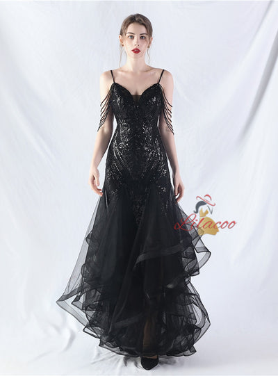 Mermaid Tulle Sequins Beading Prom Dress
