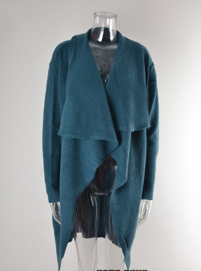 Women Knitted Long Sweater Coat