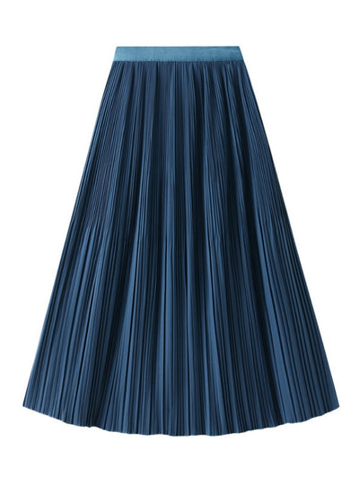 Summer Pleated Long Skirt