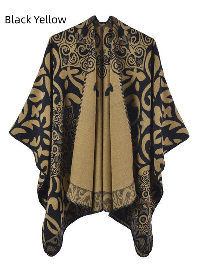 Retro Scarf Warm Windproof Thick Cloak
