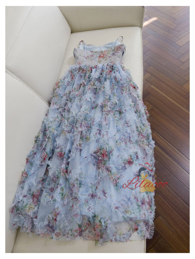 Sexy Tube Top Printed Gauze Sling Dress