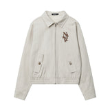 Lapel Baseball Uniform Casual Jacket