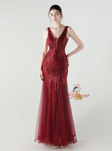 Sexy Sequins V-neck Prom Dress