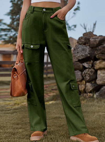 Elastic Tooling Casual Jeans Pants