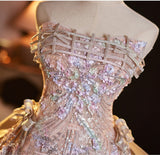 Champagne Sequins Strapless Beading Homecoming Dress