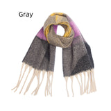 Geometric Thick Tassels Thick Warm Scarf