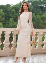 Mermaid Long Sleeve Sequins Party Dress