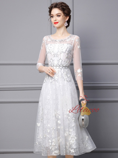 Pink Tulle Lace Mother Of The Bride Dress
