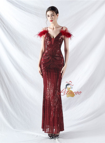 Sequins Mermaid Sequins Prom Dress