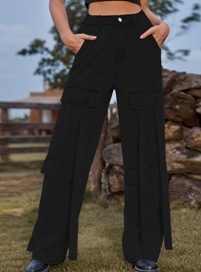 Women Retro Ribbon Casual Jeans