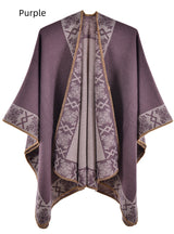 Ladies Padded Warm Cloak Scarf Shawl