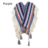 National Wind Ruffled Knitted Shawl