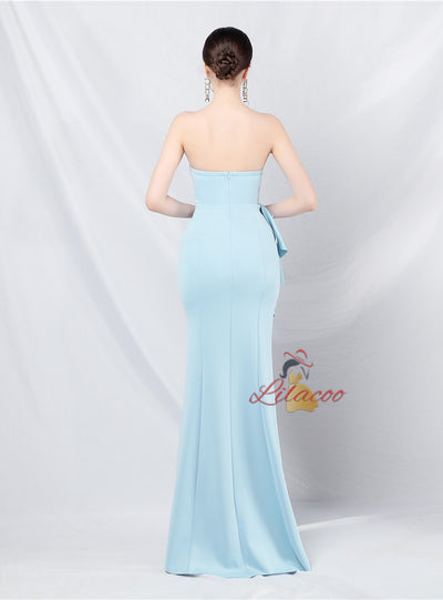 Mermaid Strapless Bow Prom Dress