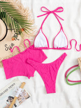 Sexy Hip-lifting Split Strap Three-piece Set